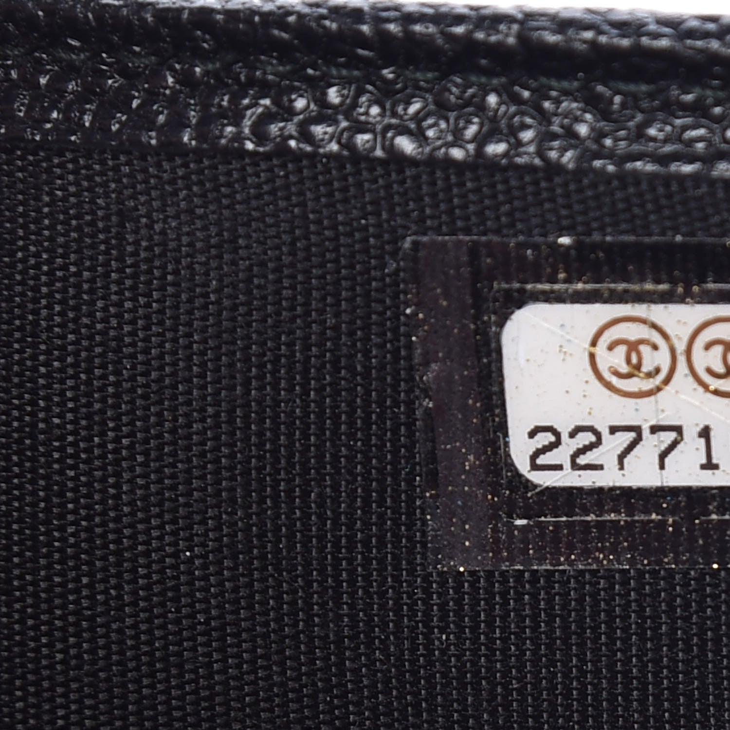 Chanel Caviar CC Button Bi-Fold Wallet Black 8 of 9