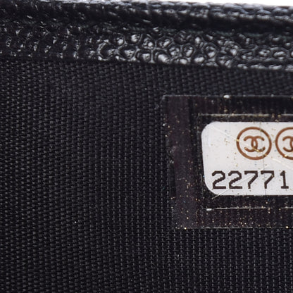 Chanel Caviar CC Button Bi-Fold Wallet Black 8 of 9