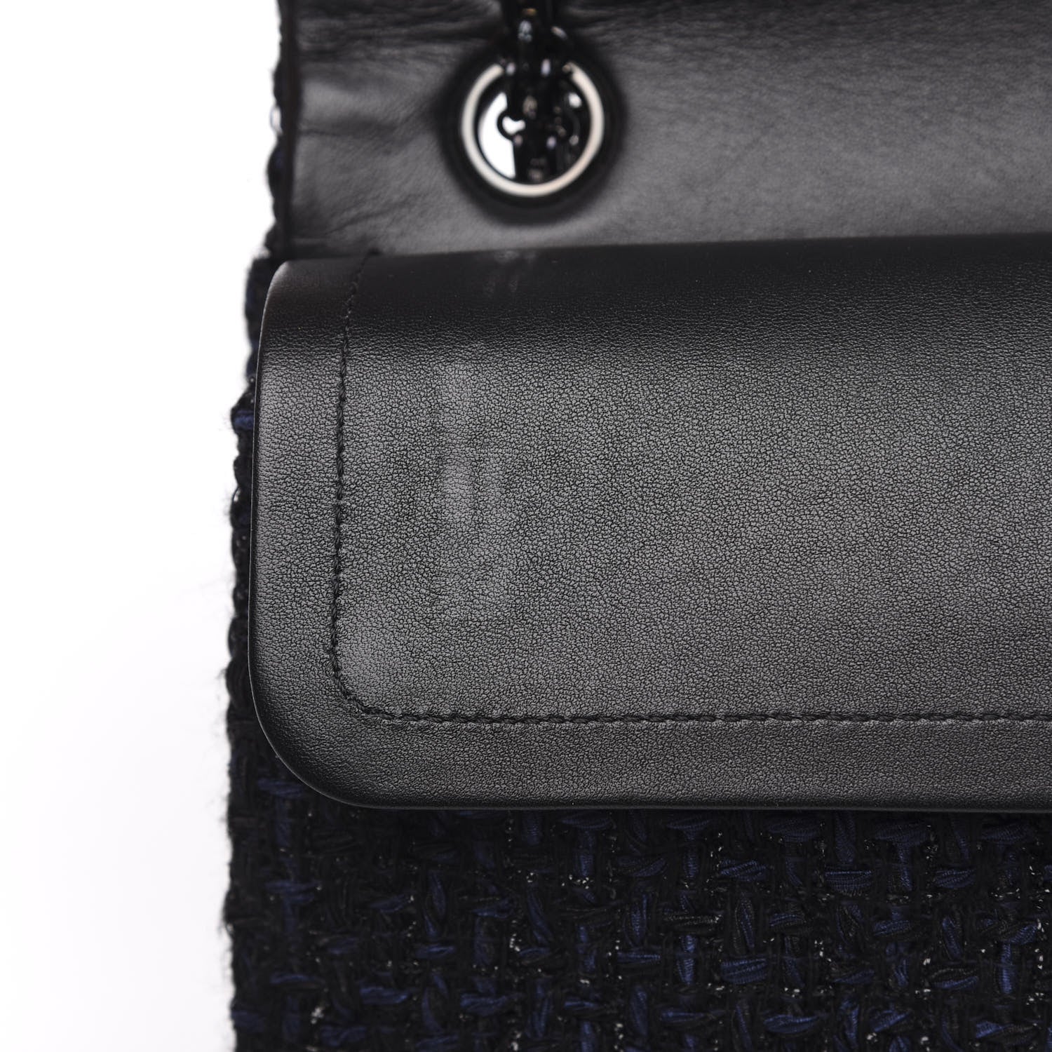 Chanel Tweed Quilted 2.55 Reissue 226 Flap Blue Black 12 of 13