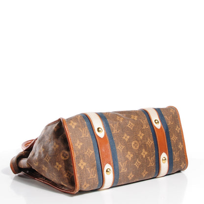 Louis Vuitton Monogram Rayures Tisse Sac GM Blue 4 of 7