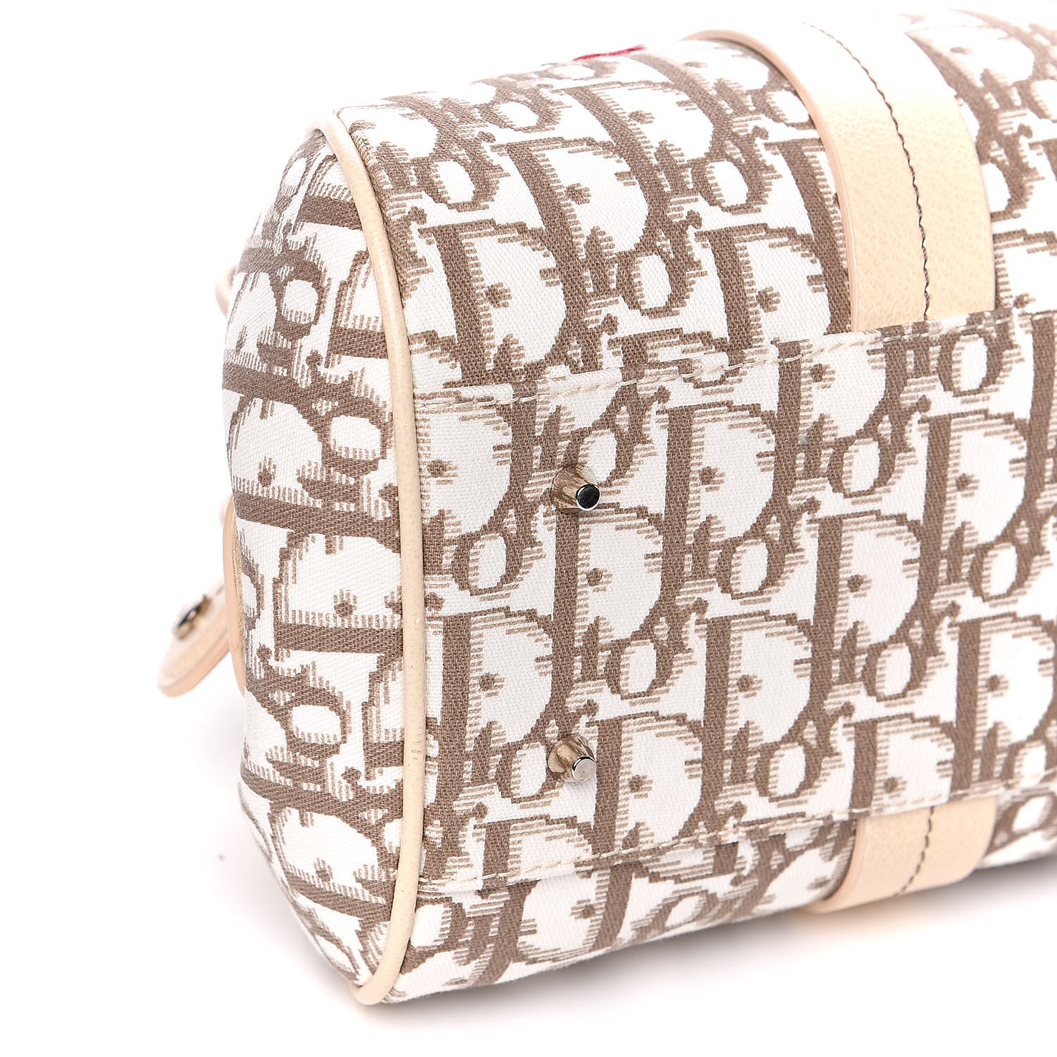 Christian Dior Monogram Vintage Flowers Bowler Beige 8 of 12