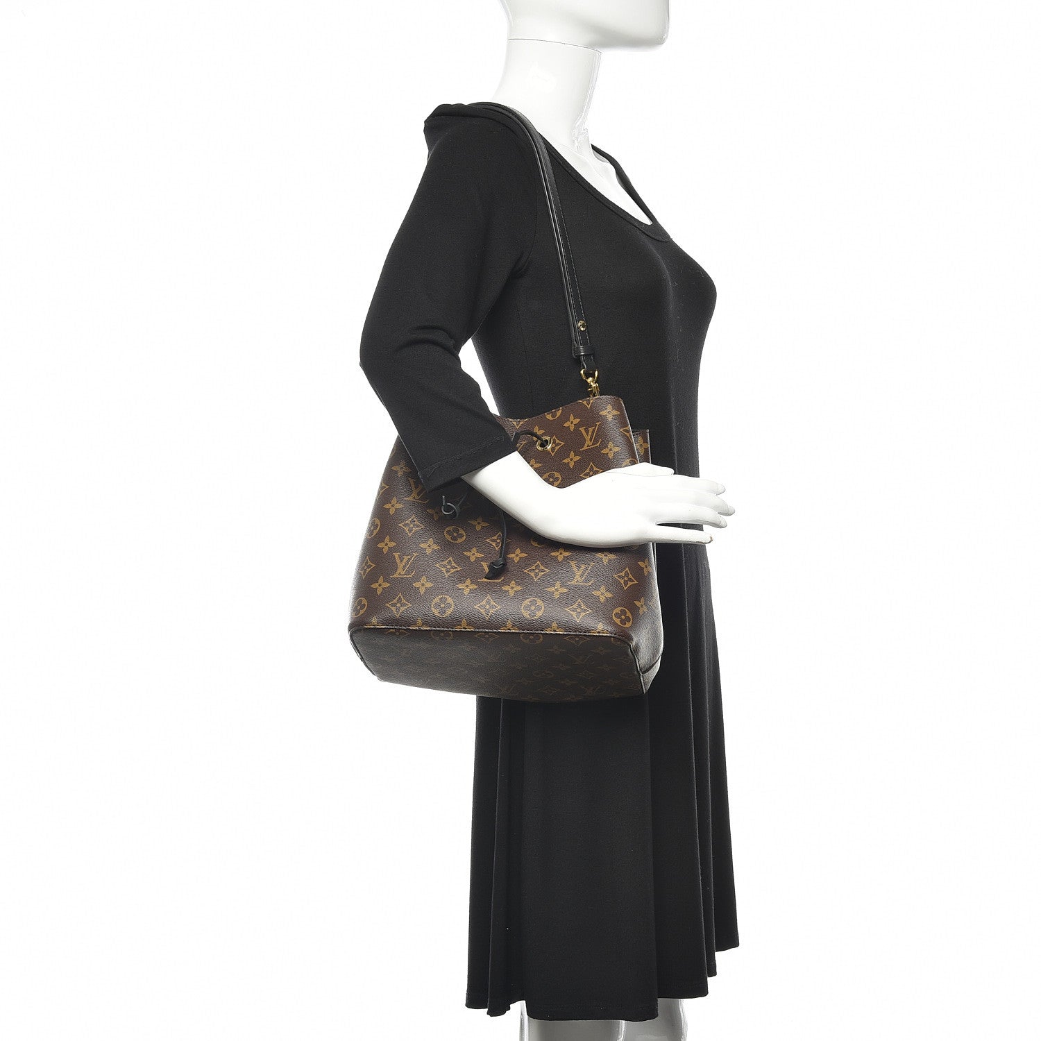 Louis Vuitton Monogram Neonoe MM Black 2 of 9