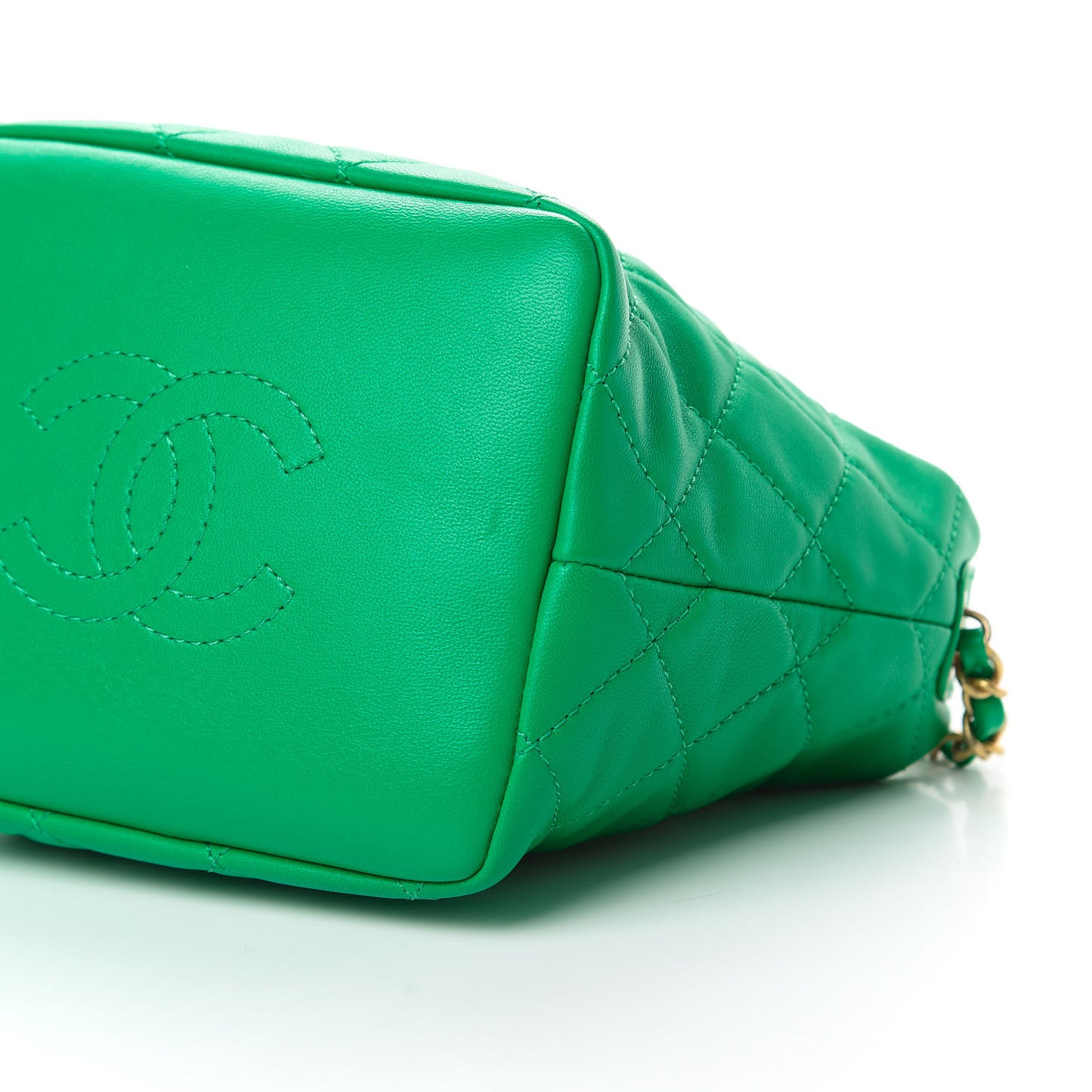 Lambskin Quilted Small Perfect Meeting Hobo Green