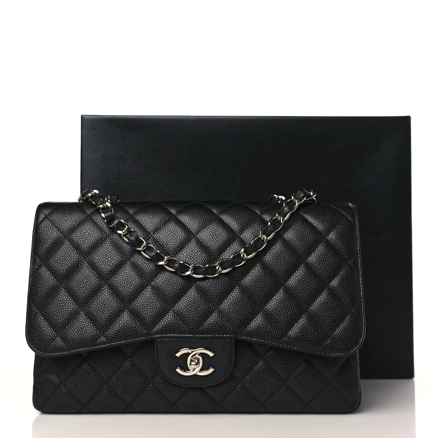 Chanel Caviar Quilted Jumbo Single Flap Black 10 of 10