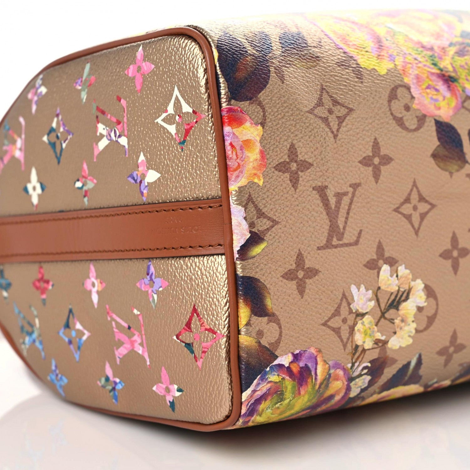 Louis Vuitton Metallic Monogram LV Garden Speedy Bandouliere 25 Gold 5 of 10