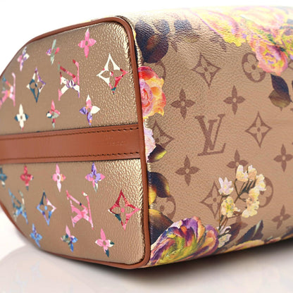 Louis Vuitton Metallic Monogram LV Garden Speedy Bandouliere 25 Gold 5 of 10