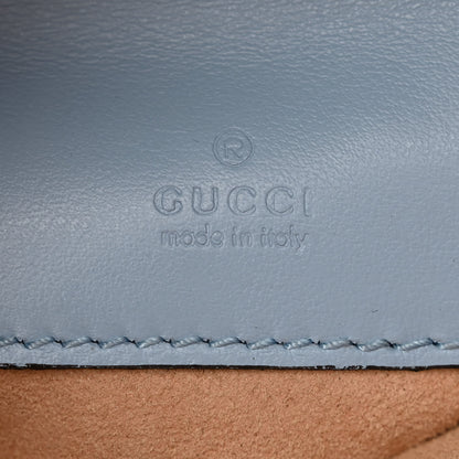 Gucci Calfskin Matelasse Mini GG Marmont Crossbody Bag Porcelain Light Blue 6 of 10
