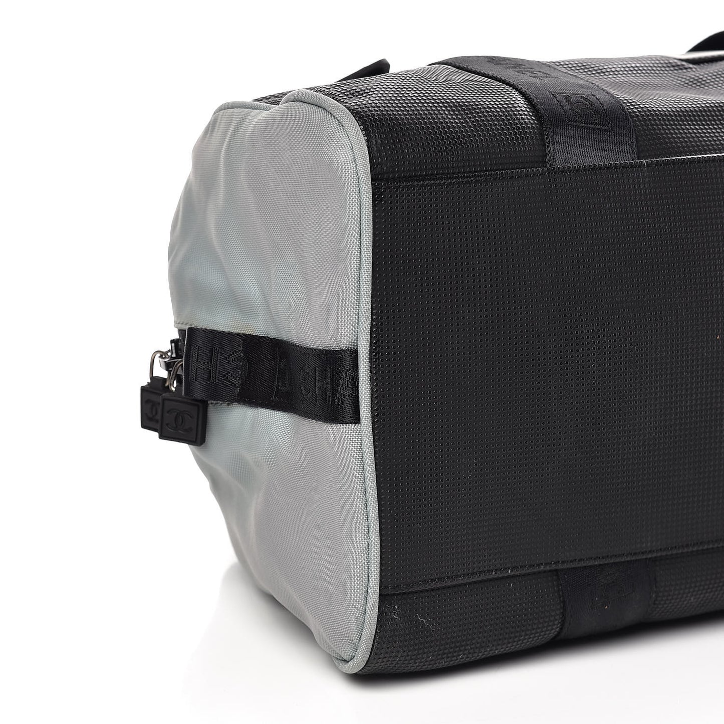 Nylon Sport Logo Duffel Black Blue