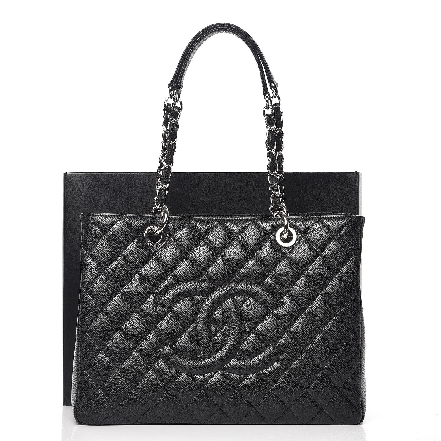 Chanel Caviar Quilted Grand Shopping Tote GST Black 8 of 8
