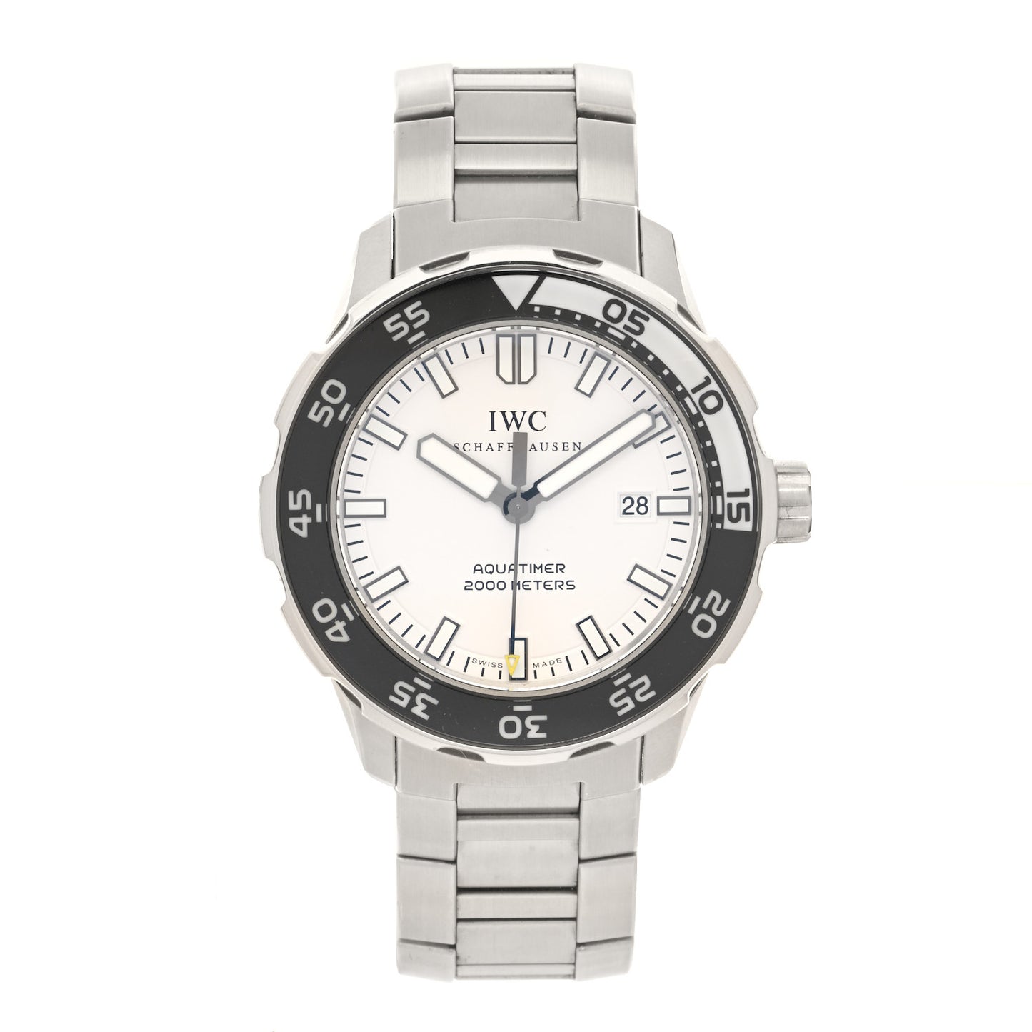 Stainless Steel 45mm Aquatimer Automatic Watch White IW356809