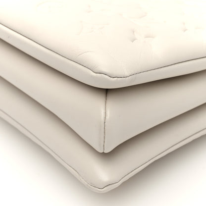 Louis Vuitton Lambskin Embossed Monogram Coussin PM Beige Cream 11 of 11