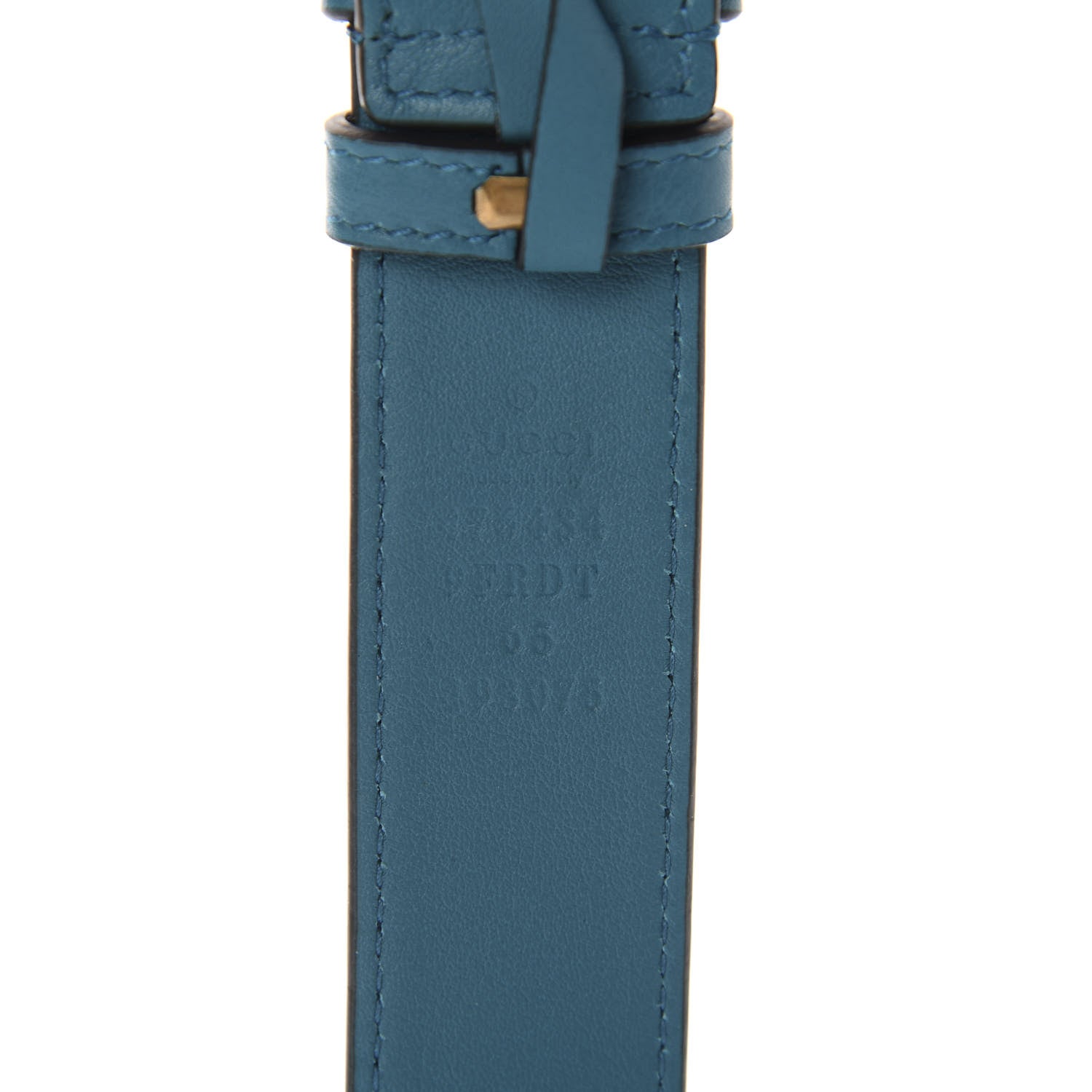 Gucci Velvet Matelasse GG Marmont Belt Bag 65 26 Pavone Cyan 10 of 12
