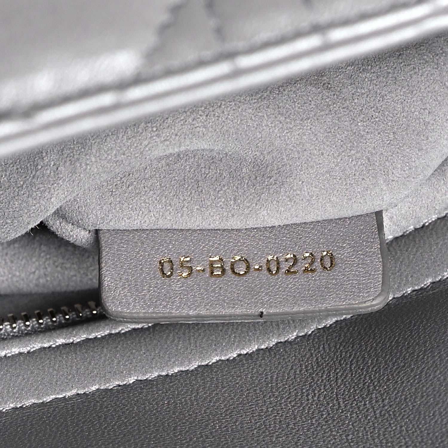 Christian Dior Pearly Lambskin Cannage Medium Lady Dior Grey 6 of 14