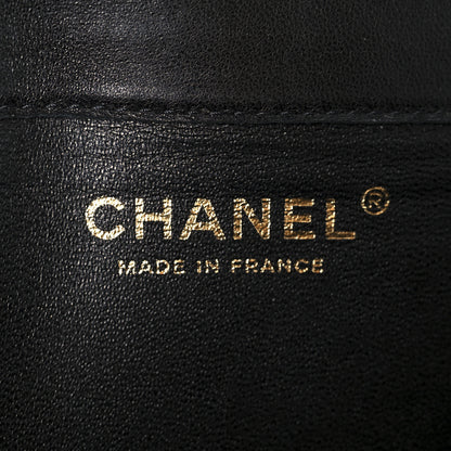 Chanel Metallic Fabric Lace Effect Quilted Clutch Black Gold 6 of 9