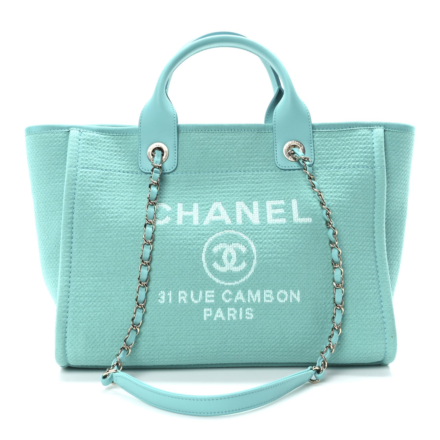 Mixed Fibers Small Deauville Tote Turquoise