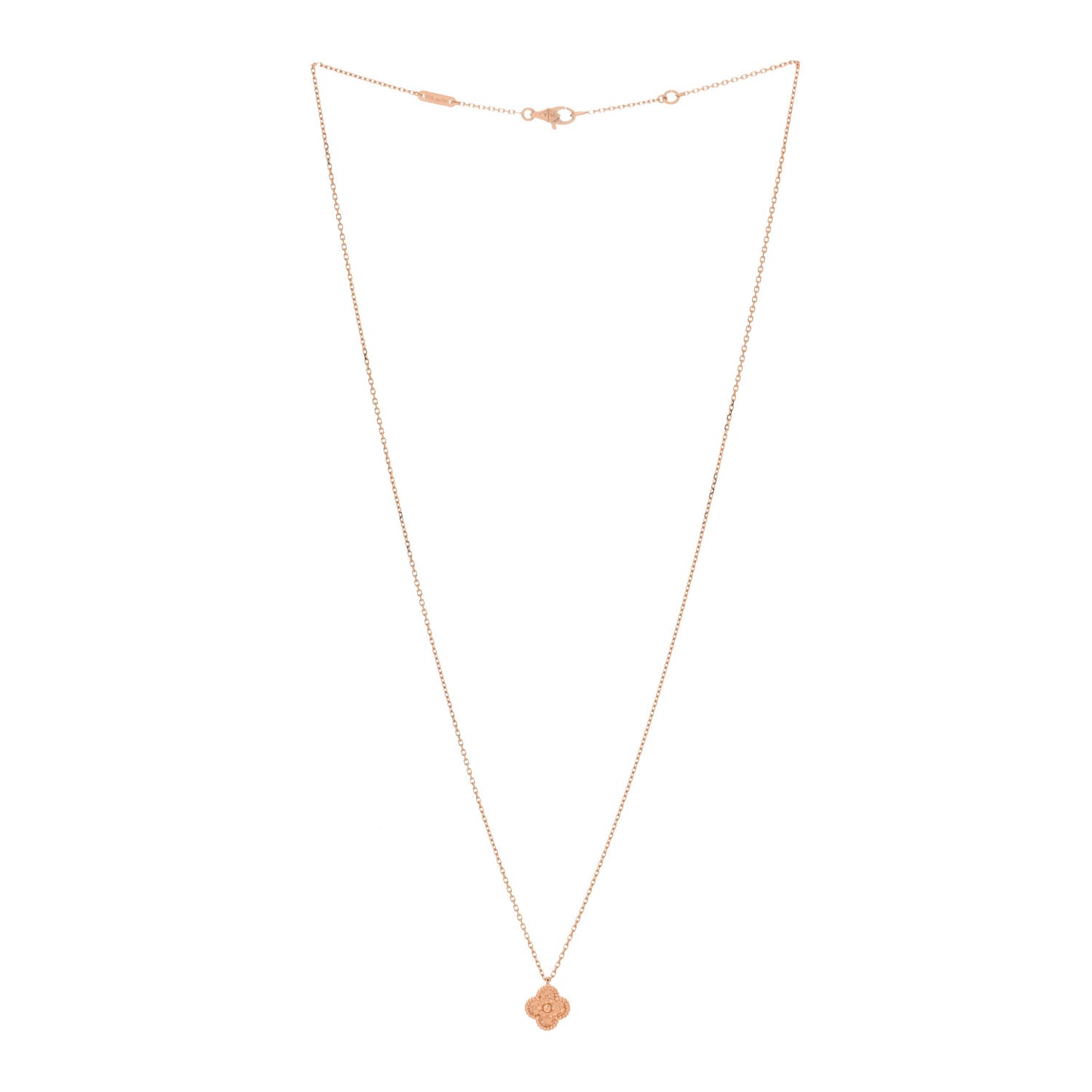18K Rose Gold Sweet Alhambra Pendant Necklace