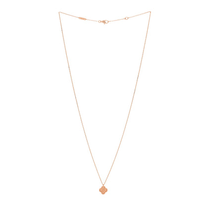 Van Cleef & Arpels 18K Rose Gold Sweet Alhambra Pendant Necklace 3 of 5