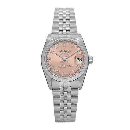 Rolex Stainless Steel 31mm Oyster Perpetual Datejust Watch Pink Roman 78240 1 of 5