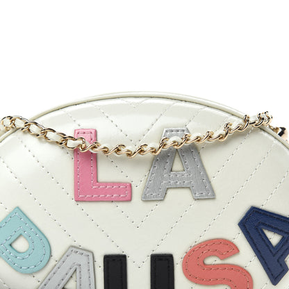Chanel Embroidered Lambskin Chevron Quilted La Pausa Evening Bag White 11 of 11