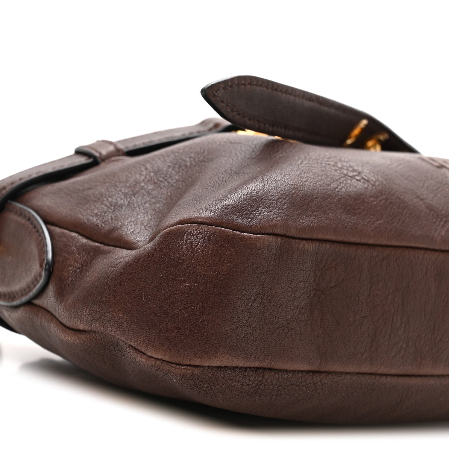 Miu Miu Nappa Aviator Regular Aventure Shoulder Bag Briarwood 8 of 9