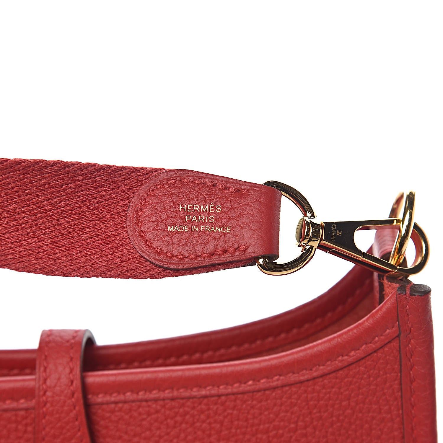 Hermes Taurillon Clemence Evelyne TPM Rouge Piment 8 of 14