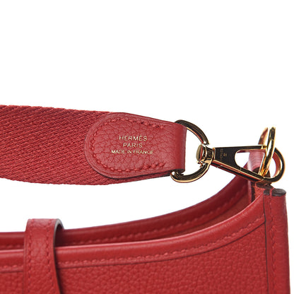 Hermes Taurillon Clemence Evelyne TPM Rouge Piment 8 of 14