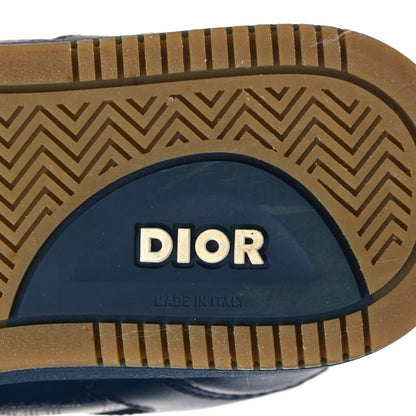 Christian Dior Smooth Calfskin Oblique Galaxy Mens B27 Low Top Sneakers 38 Blue Beige 6 of 9