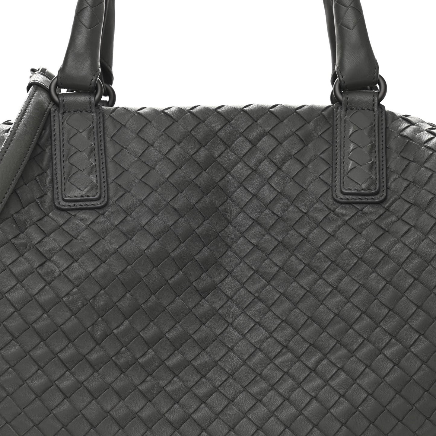 Nappa Intrecciato Maxi Convertible Tote Grey