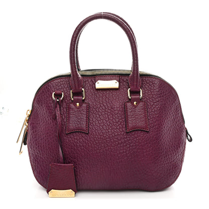 Burberry Heritage Grain Small Orchard Bowling Bag Damson Magenta 1 of 11