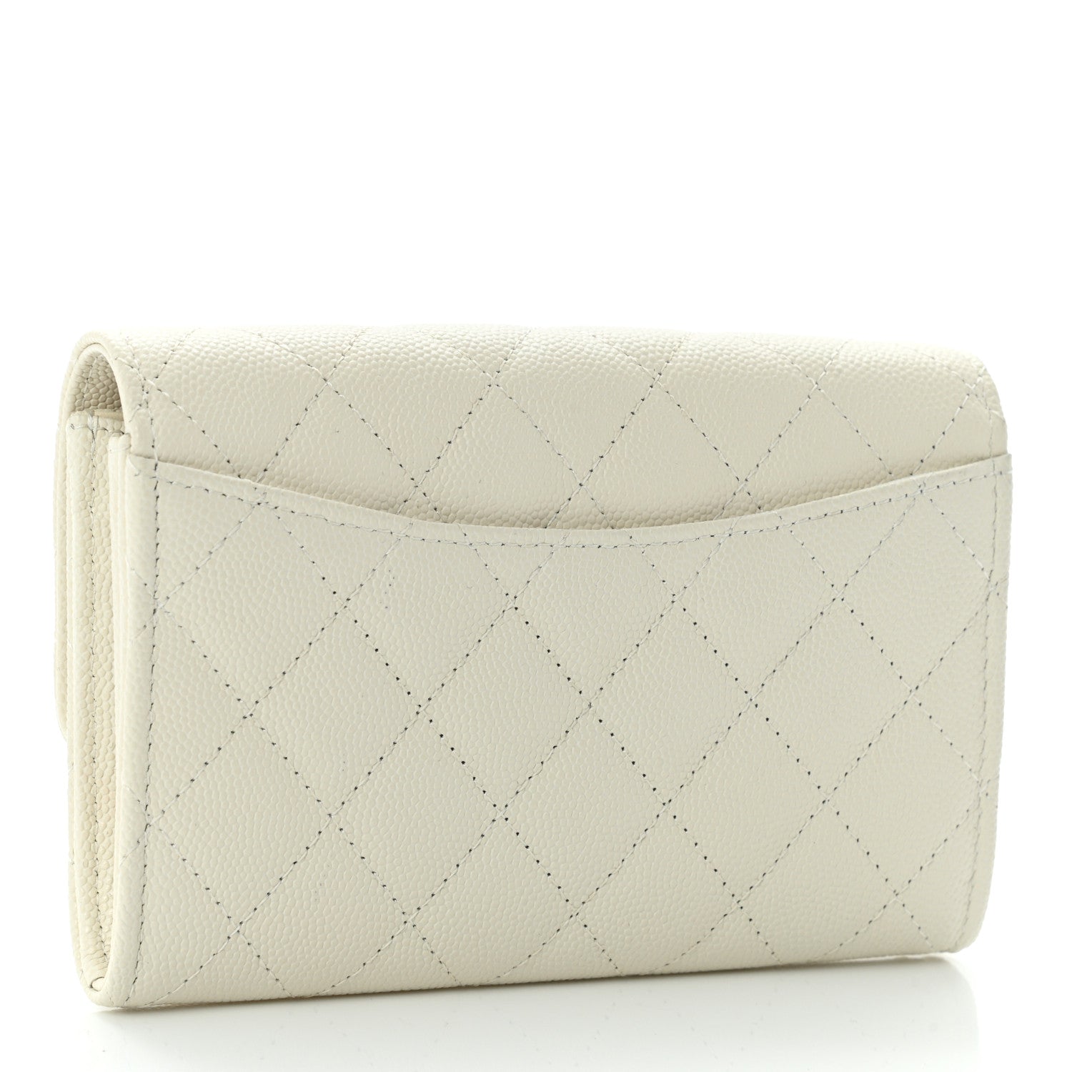 Chanel Caviar Quilted Medium Flap Wallet White 3 of 11