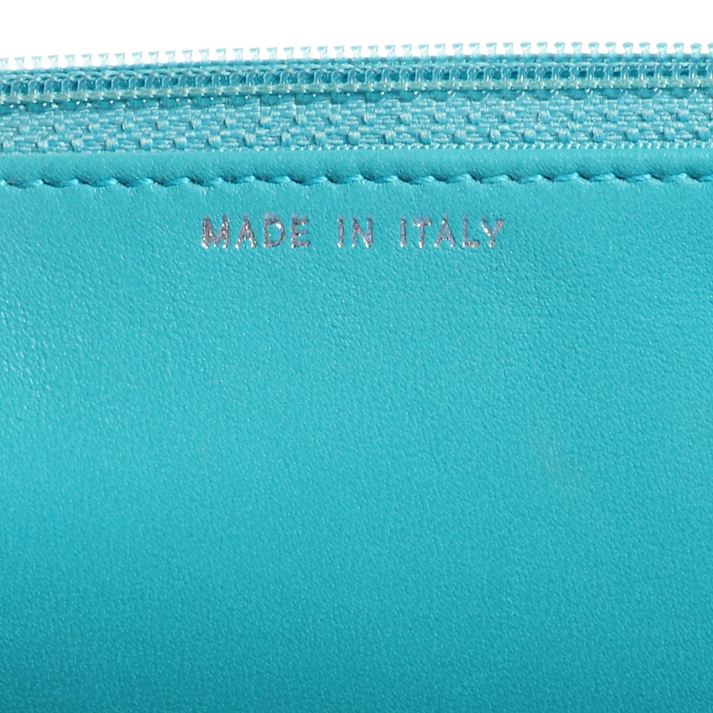 Lambskin Wallet On Chain WOC Turquoise