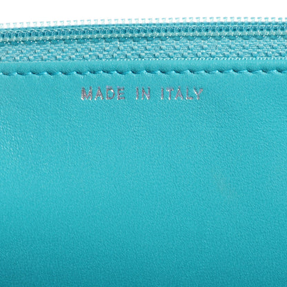 Chanel Lambskin Wallet On Chain WOC Turquoise 8 of 9