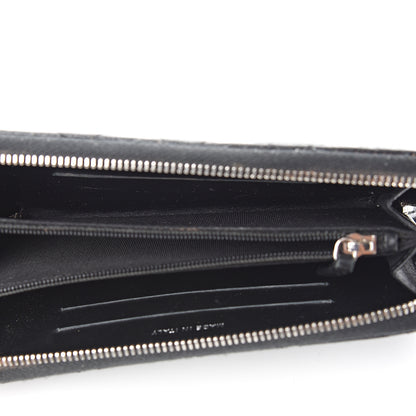 Chanel Caviar Quilted Small Gusset Zip Around Wallet Black 4 of 8
