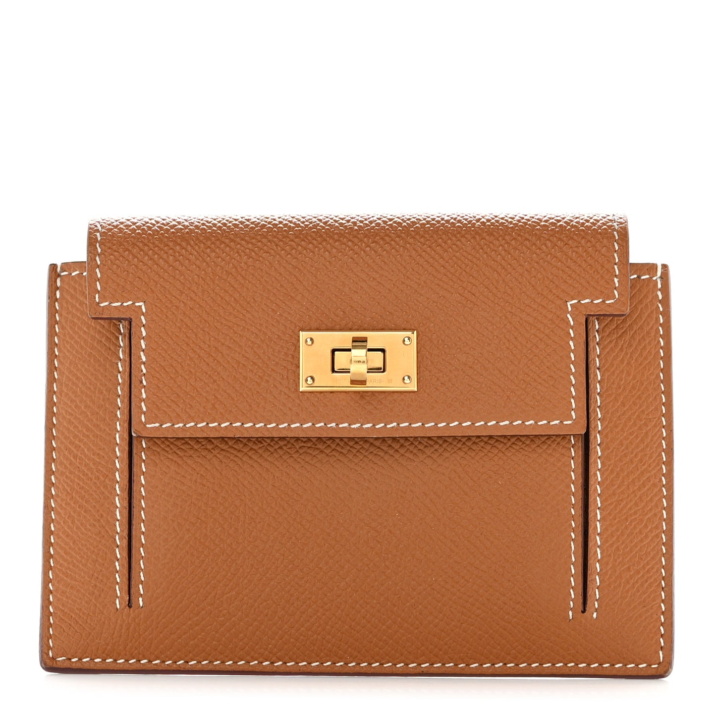 Epsom Kelly Pocket Compact Wallet Gold