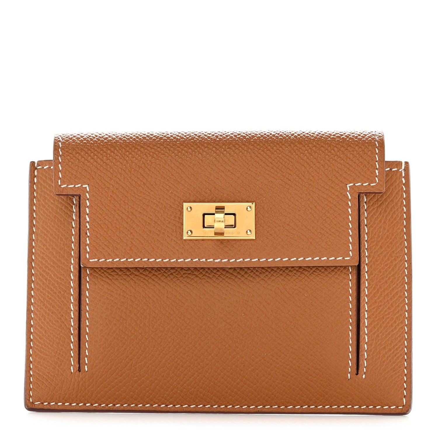 Hermes Epsom Kelly Pocket Compact Wallet Gold 1 of 7
