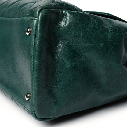 Chanel Glazed Calfskin Quilted Large CC Delivery Tote Green 12 of 13