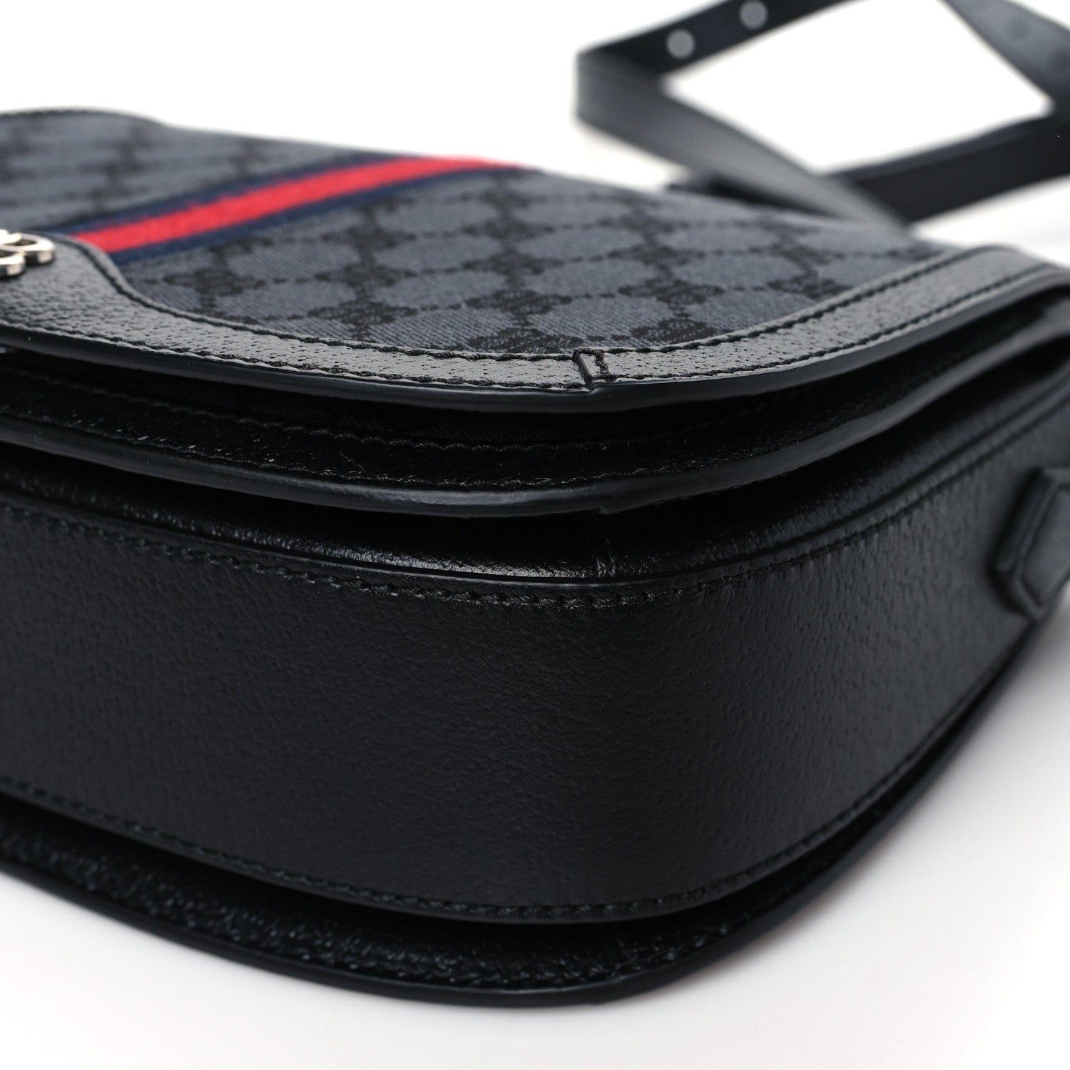 Gucci X BALENCIAGA BB Supreme Monogram Web Ophidia Shoulder Bag Black 10 of 10