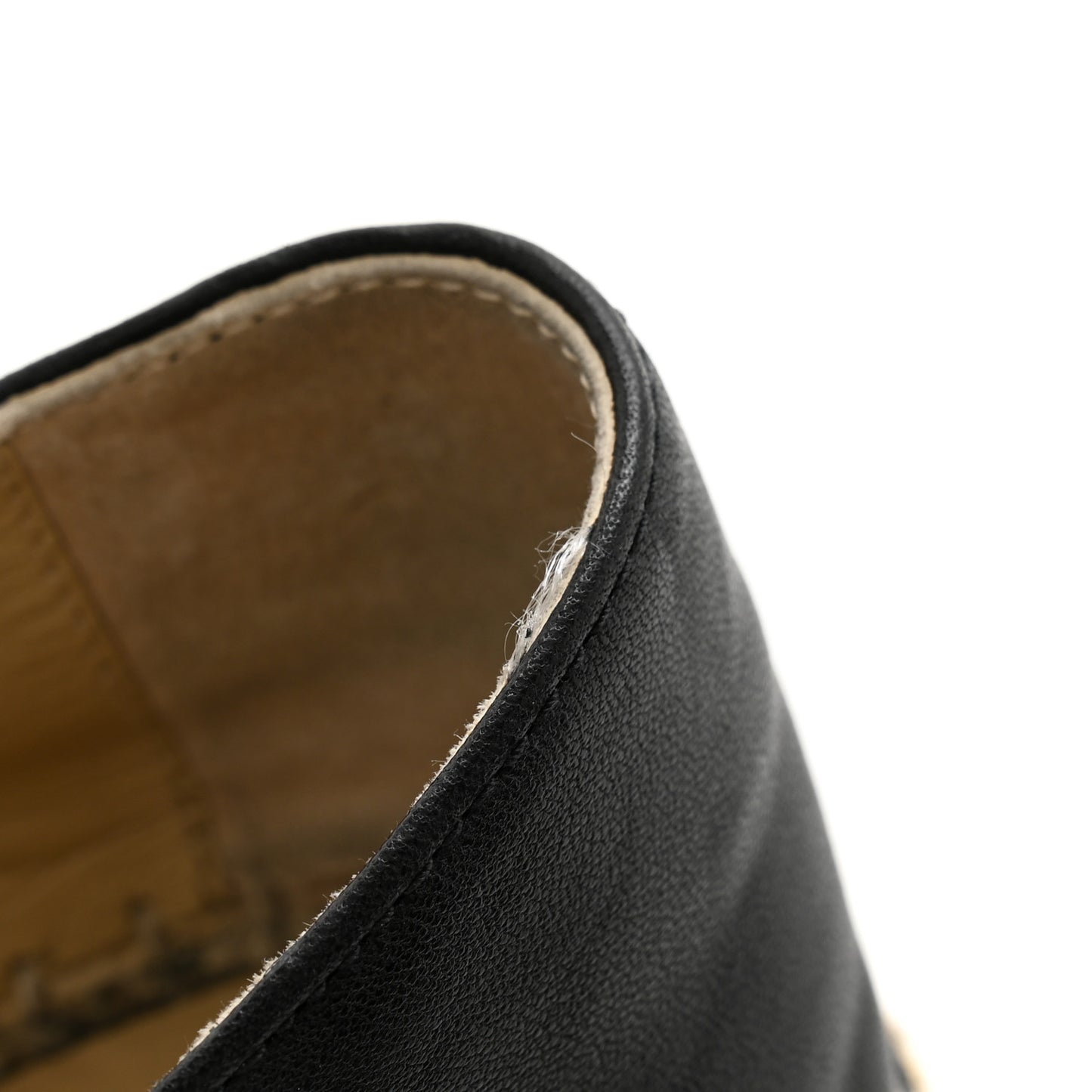 Calfskin Chain CC Espadrilles 38 Black