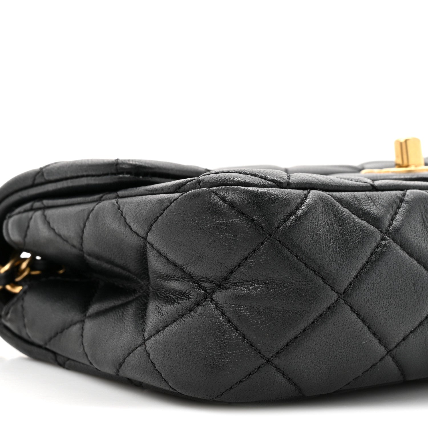Chanel Lambskin Quilted Mini Rectangular Pearl Crush Flap Black 10 of 11