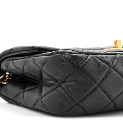 Chanel Lambskin Quilted Mini Rectangular Pearl Crush Flap Black 10 of 11