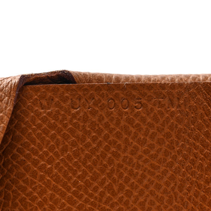 Hermes Epsom Calvi Duo Card Case Gold 7 of 8