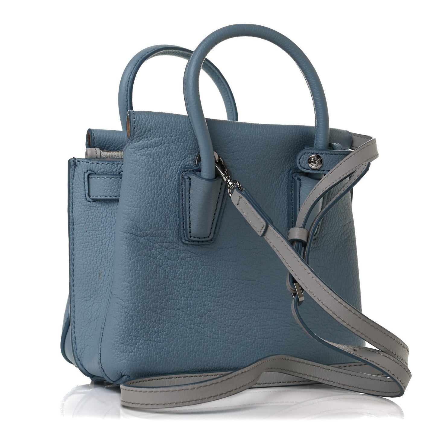 Grained Calfskin Mini Milla Tote Sky Blue
