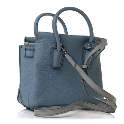 MCM Grained Calfskin Mini Milla Tote Sky Blue 2 of 13