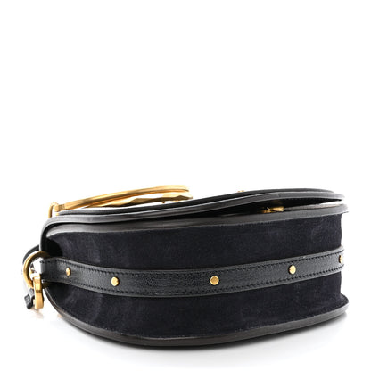 Chloe Calfskin Suede Small Nile Bracelet Bag Black 4 of 12