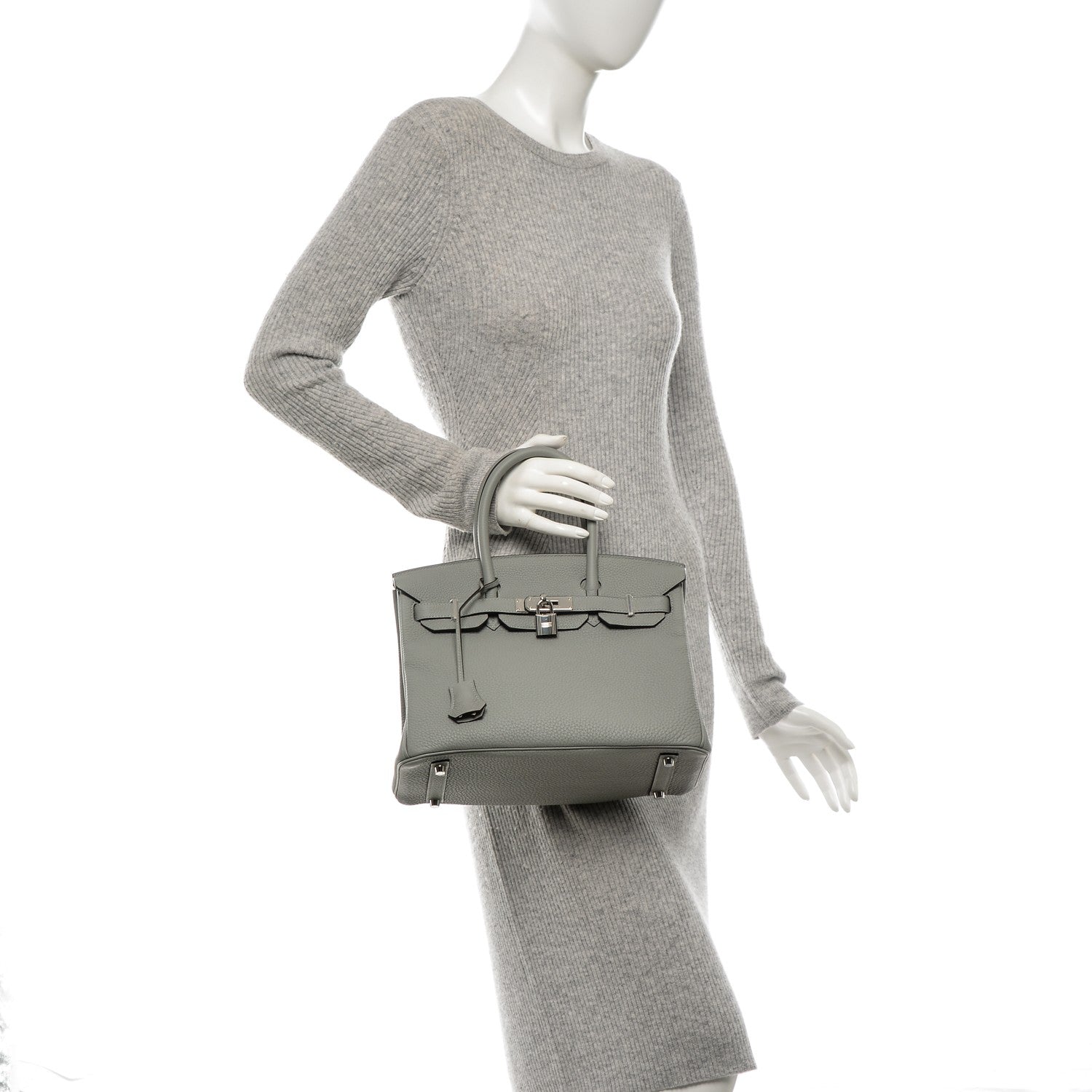 Hermes Togo Birkin 30 Gris Mouette 2 of 24