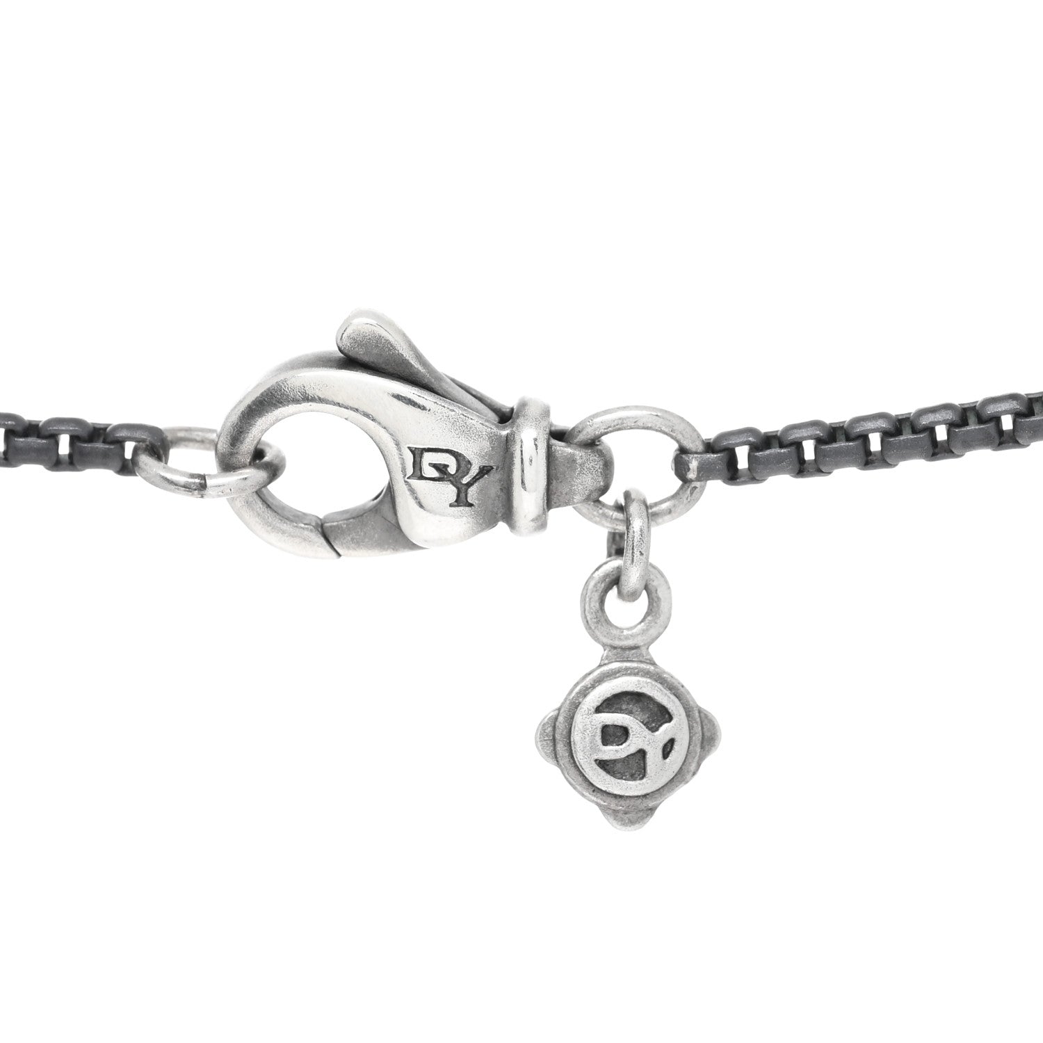 David Yurman Sterling Silver 18K Yellow Gold Garnet Hematite Black Onyx Elements Station Necklace 4 of 4