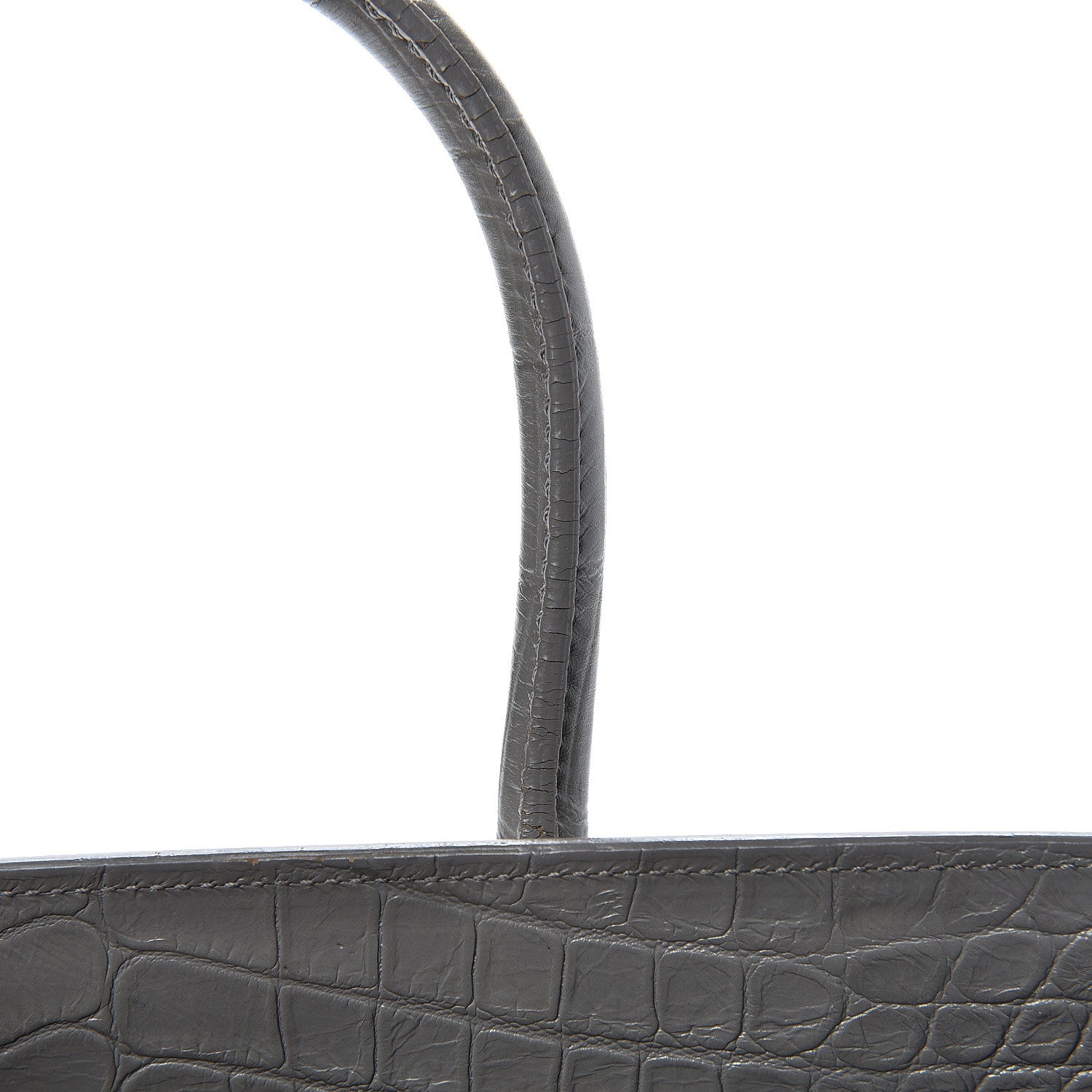 Saint Laurent Calfskin Crocodile Embossed Baby Sac De Jour Fog 18 of 23