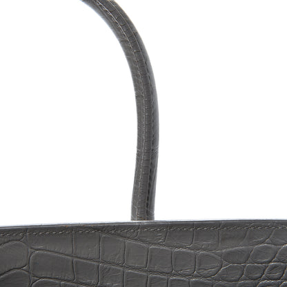 Saint Laurent Calfskin Crocodile Embossed Baby Sac De Jour Fog 18 of 23