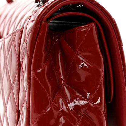 Chanel Patent Quilted Jumbo Double Flap Red 14 of 14