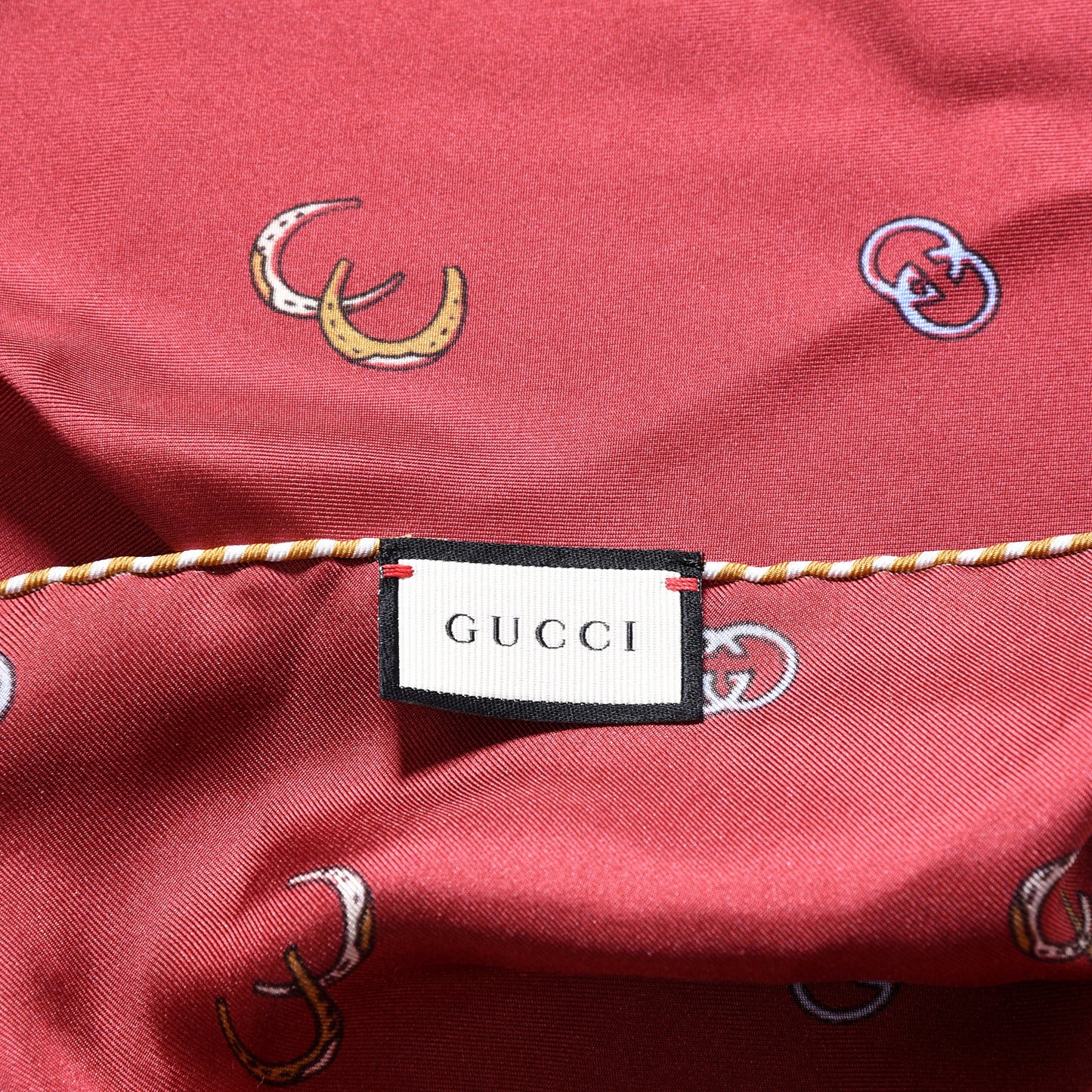 Silk Twill Poket Logos Pocket Square Red